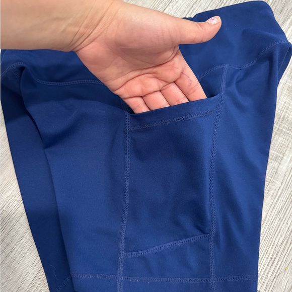 Baleaf Mens Cycling Shorts Sz  L Blue Stretch Elastic Waist Pull On Performance - Picture 8 of 11